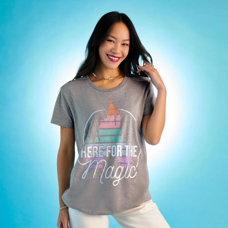 Fantasyland Castle ''Here For The Magic'' T-Shirt For Adults - Image 2