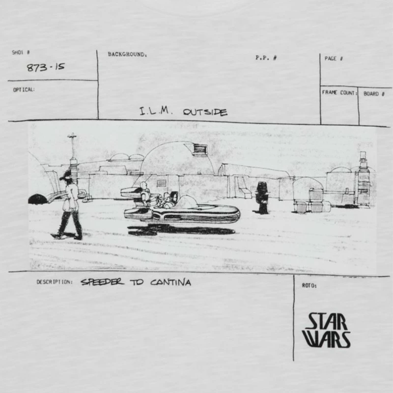 Star Wars Concept Artwork Speeder T-Shirt For Adults - Image 3