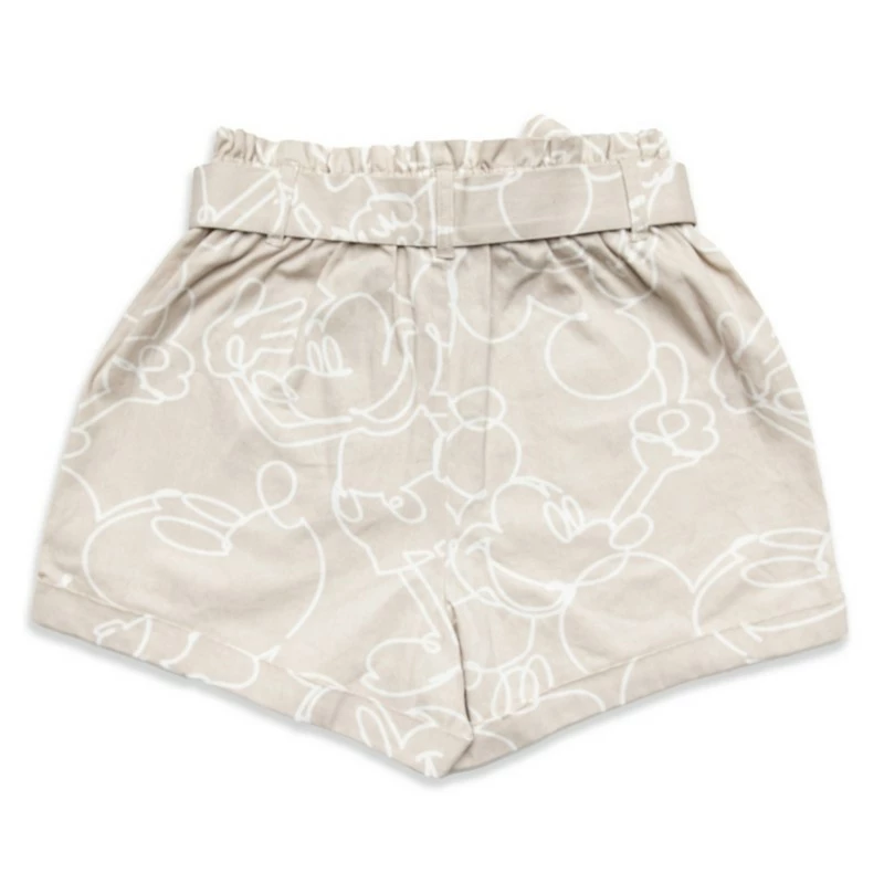 Mickey Mouse Cotton Paperbag Waist Shorts For Women - Image 2