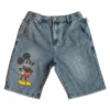 Mickey Mouse Denim Shorts For Adults