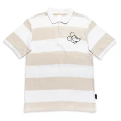 Mickey Mouse Striped Polo Tee For Adults