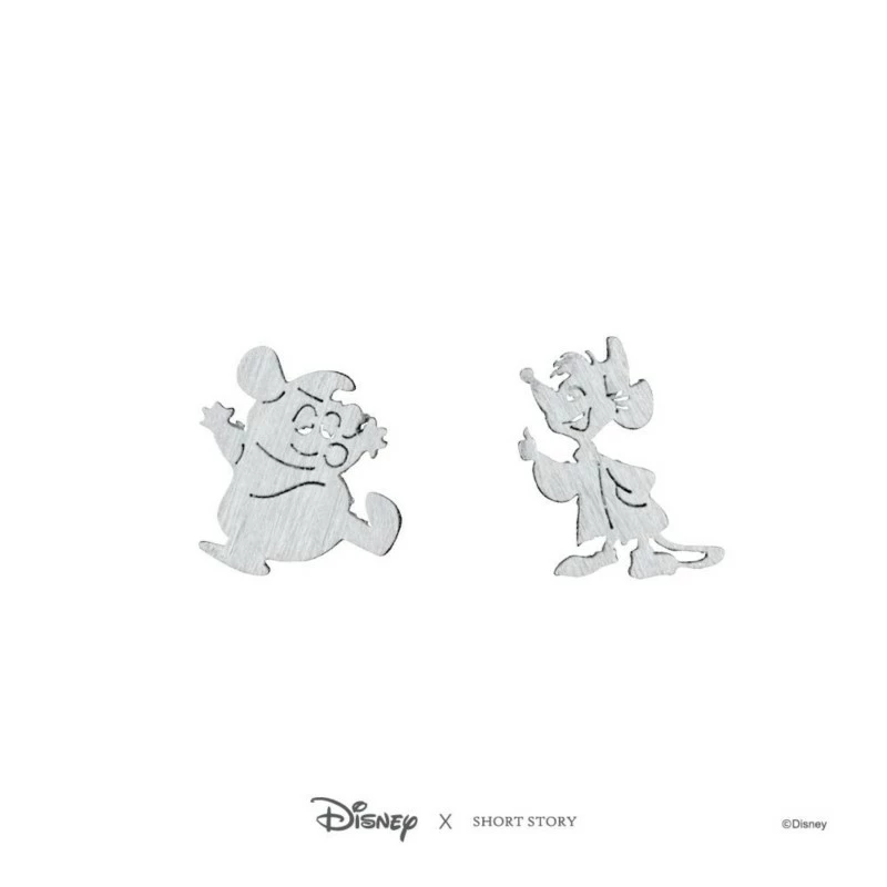 Disney Earrings Cinderella Jaq And Gus, Silver - Image 5