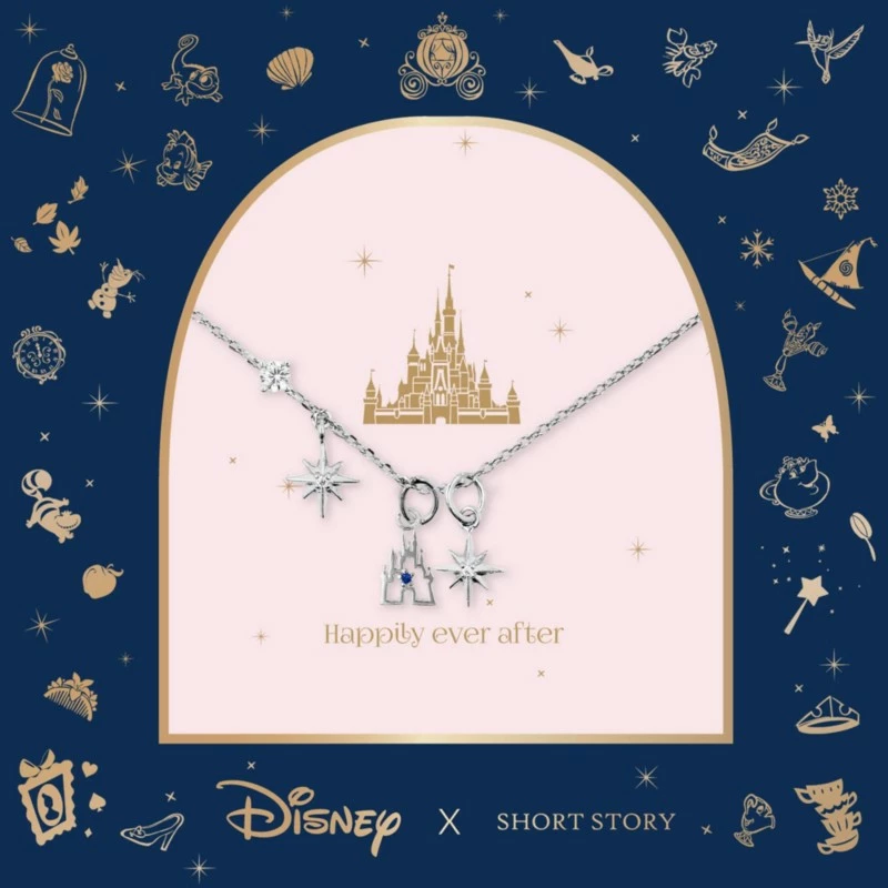 Disney Necklace Castle, Silver - Image 4