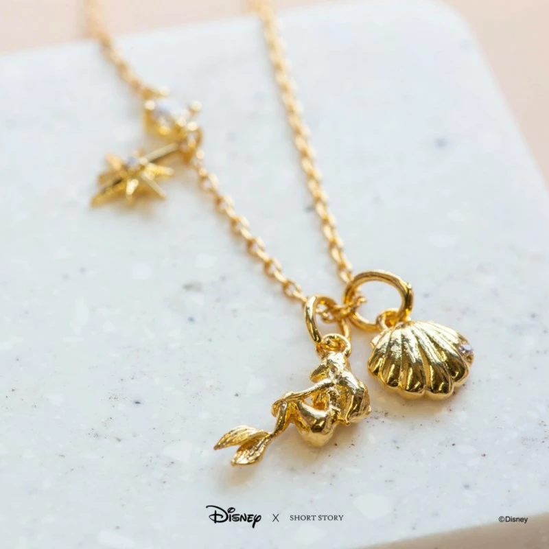Disney Necklace Little Mermaid, Gold - Image 2