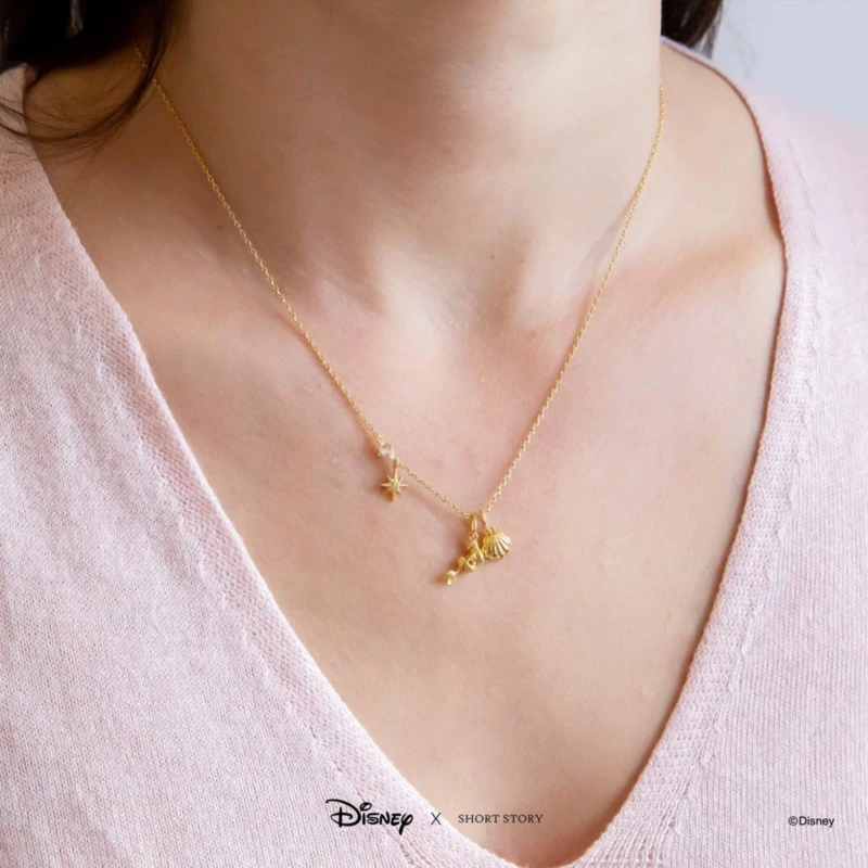 Disney Necklace Little Mermaid, Gold - Image 3