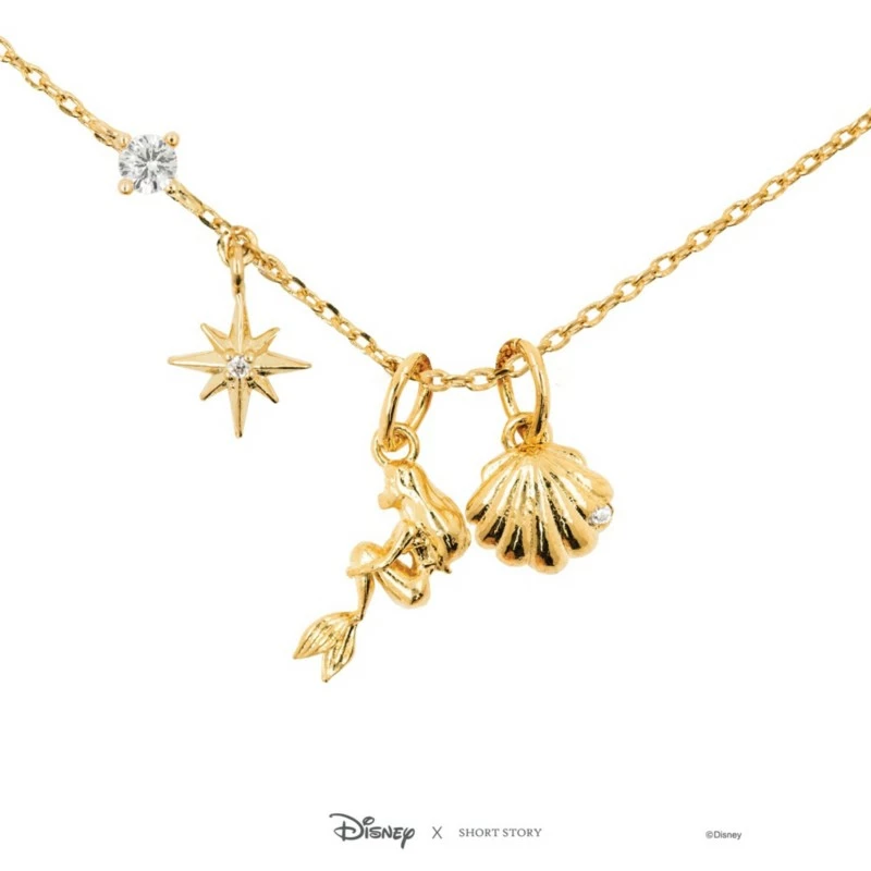 Disney Necklace Little Mermaid, Gold