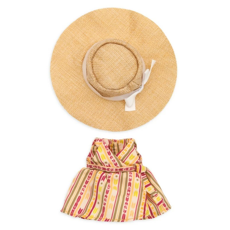 NuiMOs Small Plush Printed Wrap Dress With Sun Hat
