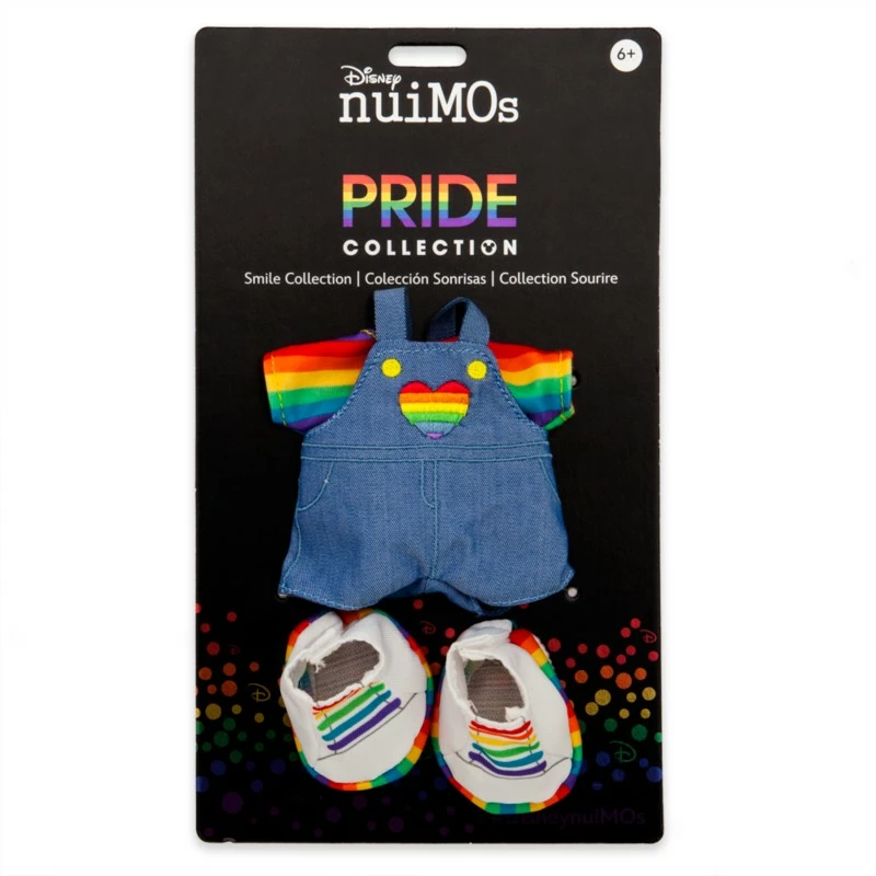 NuiMOs Small Plush Rainbow T-Shirt With Overalls And Trainers - Image 3