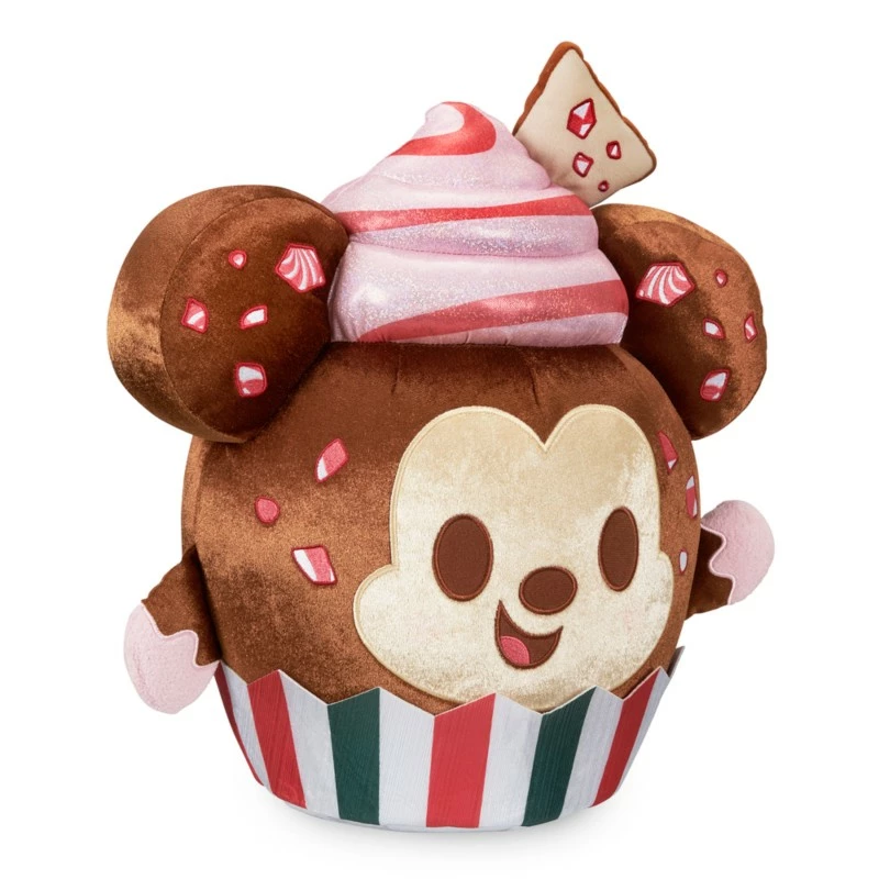 Mickey Mouse Peppermint Bark Cupcake Disney Munchlings Scented Medium Plush - Baked Treats - Image 3