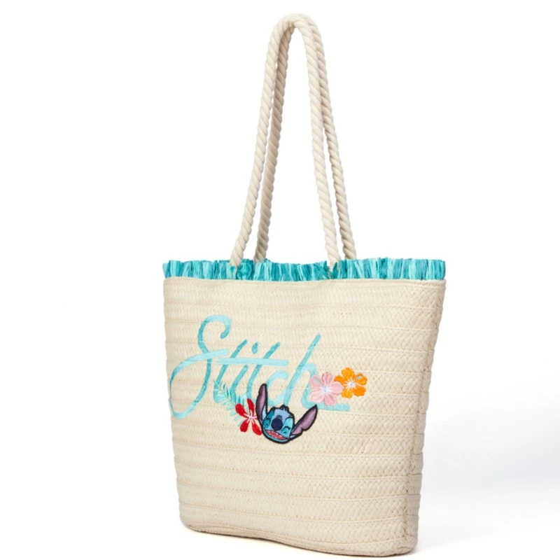 Stitch Straw Tote Bag - Image 2