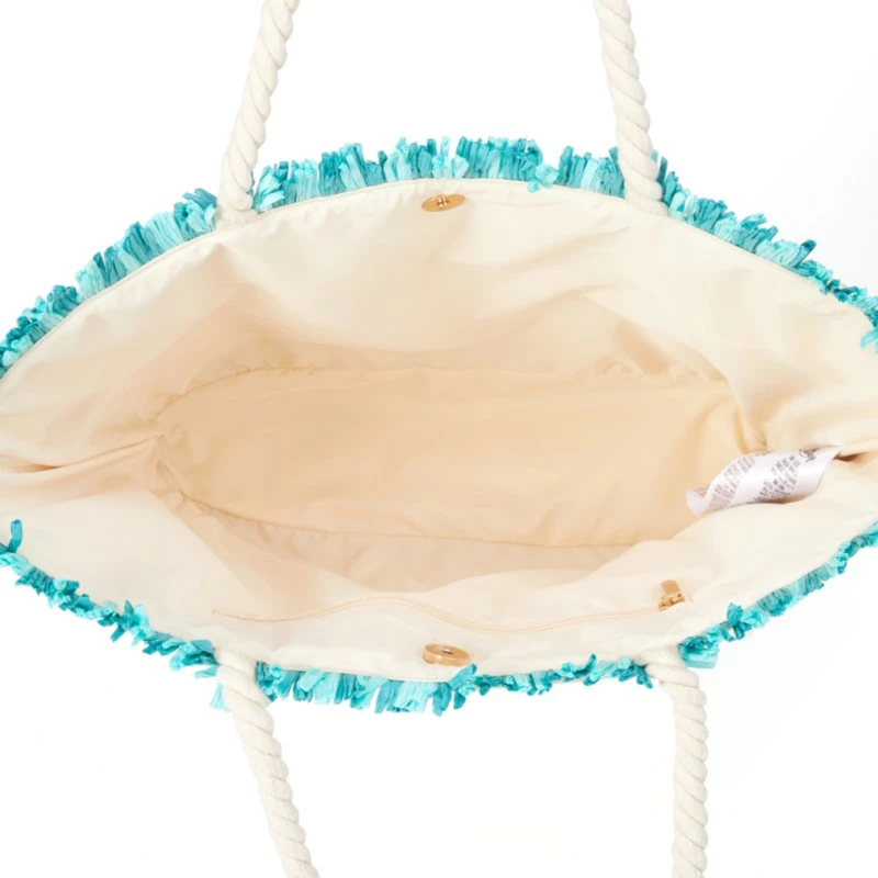 Stitch Straw Tote Bag - Image 4