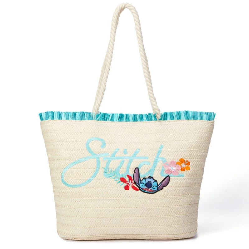 Stitch Straw Tote Bag
