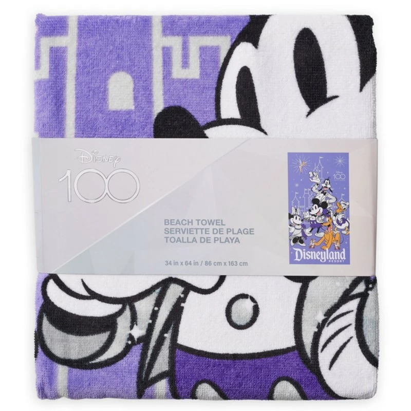 Mickey Mouse And Friends Disney100 Beach Towel, Disneyland - Image 2
