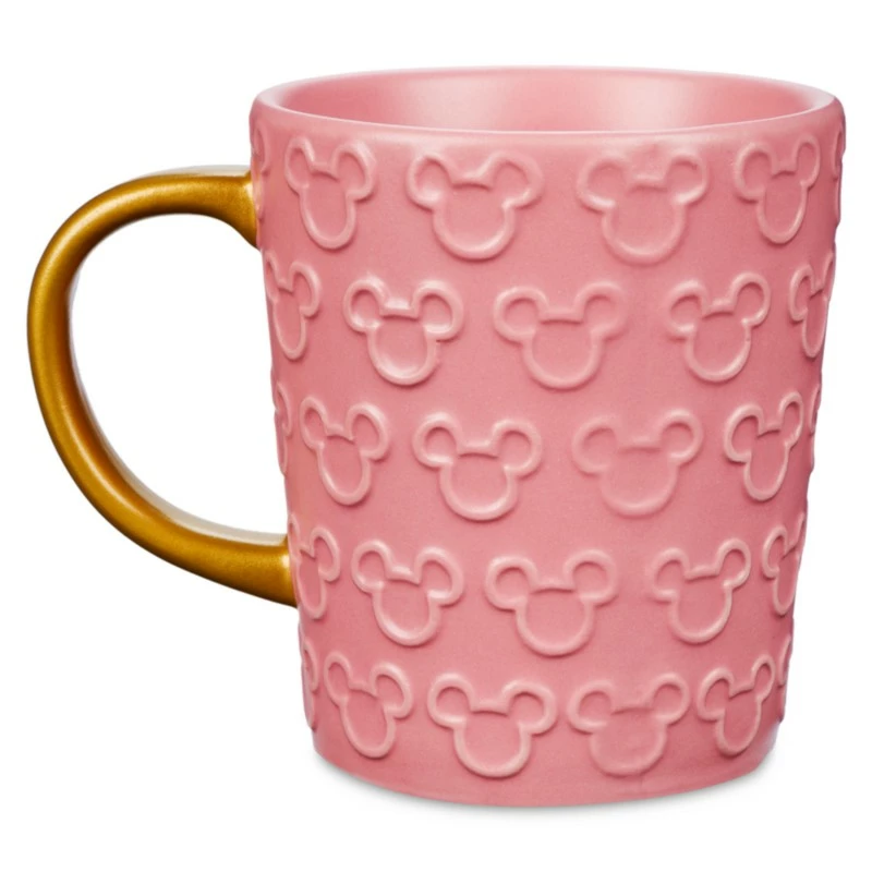 Mickey Mouse Pink And Gold Raised Icon Mug, Disney Homestead Collection - Image 3