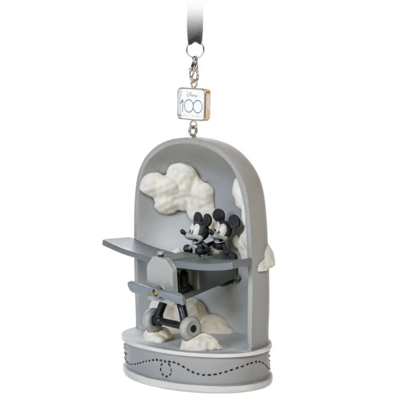 Mickey And Minnie Disney100 Eras Sketchbook Hanging Ornament, Plane Crazy - Image 2