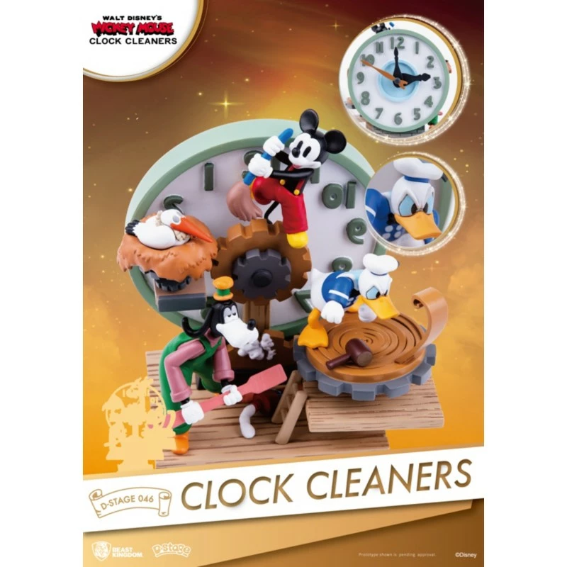 Mickey And Friends Clock Cleaners Figurine, Beast Kingdom - Image 2