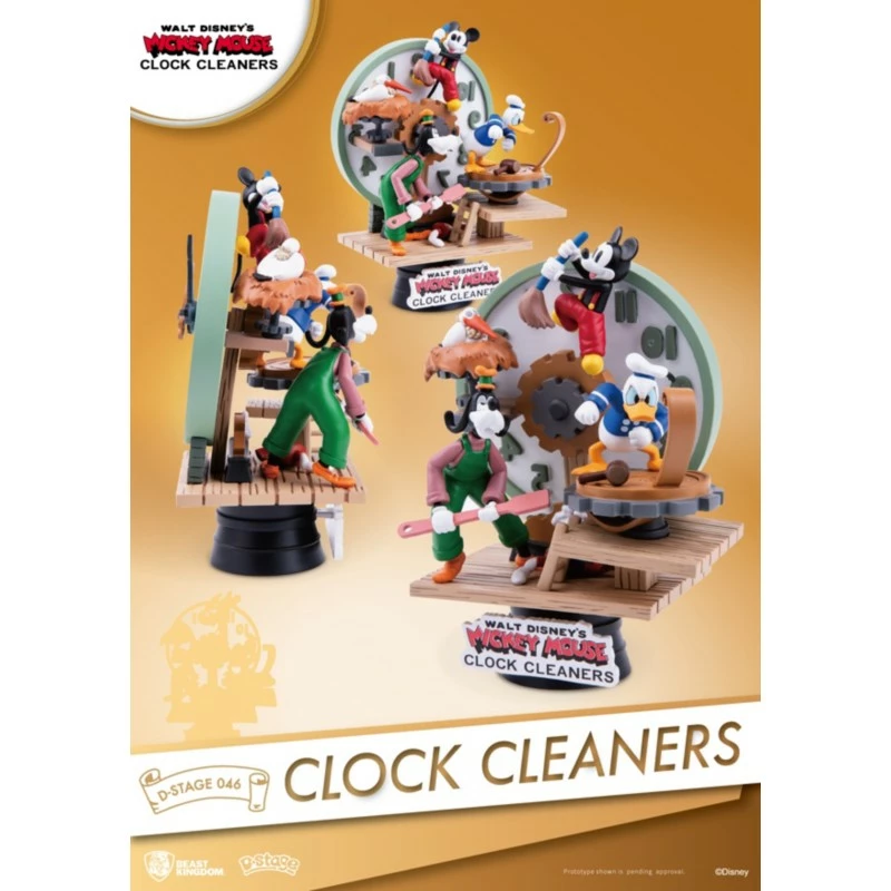 Mickey And Friends Clock Cleaners Figurine, Beast Kingdom - Image 3